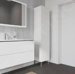 Duravit L-Cube - Hoge Badkamerkast 1760x400x363 Mm, Links, Glanzend Wit LC1180L2222 -Badkamer Luxe 11987d4ff9c9bd30dfe41325