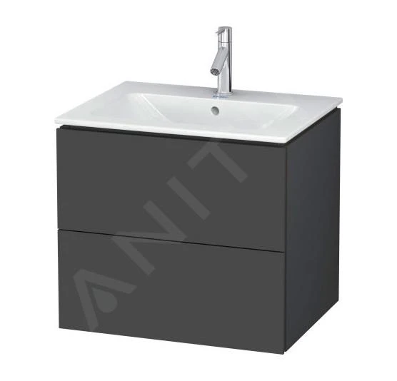 Duravit L-Cube - Wastafelonderkast 550x620x481 Mm, 2 Laden, Grafiet Mat LC624004949 1 Duravit L-Cube - Wastafelonderkast 550x620x481 Mm, 2 Laden, Grafiet Mat LC624004949