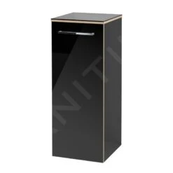 Villeroy & Boch Avento - Badkamer Zijkast, 350x890x373 Mm, 1 Deur, Crystal Black A89501B3