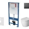 Kielle Genesis - Voorwand Montageset, ME By Starck Toilet En Softclose Toiletbril, Gemini III Bedieningspaneel, Mat Zwart SANI11AP5100