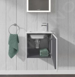 Duravit L-Cube - Wastafelonderkast 400x420x294 Mm, Links, 1 Deur, Glanzend Wit LC6272L2222 -Badkamer Luxe 127677b7b8fdfd3fe6bfb6da