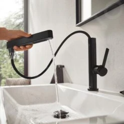 Hansgrohe Finoris - Wastafelkraan 230, Incl. Push-Open Afvoer En Uittrekbare Douche, EcoSmart, Mat Zwart 76063670 15 Hansgrohe Finoris - Wastafelkraan 230, Incl. Push-Open Afvoer En Uittrekbare Douche, EcoSmart, Mat Zwart 76063670 -Badkamer Luxe 13076867b1eefda00850251b
