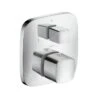 Hansgrohe PuraVida - Afdekset Voor Thermostaat Met Stop- En Omstelkraan, Chroom 15771000