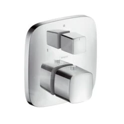 Hansgrohe PuraVida - Afdekset Voor Thermostaat Met Stop- En Omstelkraan, Chroom 15771000