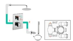 Paffoni Stick - Inbouwkraan Met Inbouwdeel, 2 Uitgangen, Chroom SK018CR -Badkamer Luxe 1371af58e20b6c189fa41703