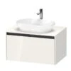Duravit Ketho.2 - Wastafelonderkast Met Uitsparing 459x800x550 Mm, 1 Lade, Glanzend Wit K24885022220000