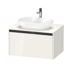 Duravit Ketho.2 - Wastafelonderkast Met Uitsparing 459x800x550 Mm, 1 Lade, Glanzend Wit K24885022220000
