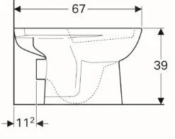 Geberit Selnova - Staande Toiletpot, Afval Achteraan, 670x360 Mm, Wit 500.282.01.1 6 Geberit Selnova - Staande Toiletpot, Afval Achteraan, 670x360 Mm, Wit 500.282.01.1 -Badkamer Luxe 140c8de475793b5f1a86835b