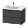 Duravit Ketho.2 - Wastafelkast 549x784x455 Mm, 2 Laden, Grafiet Mat K25285049490000