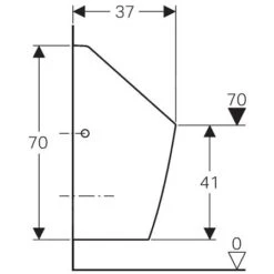 Geberit Urinoirs - Urinoir Selva Waterloos, Wit 116.081.00.1 -Badkamer Luxe 153d70ddf1d0e7d24b01b360