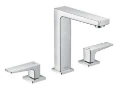Hansgrohe Metropol - Wastafelmengkraan Met Push-Open Afvoer, 3-gats Installatie, Chroom 32515000