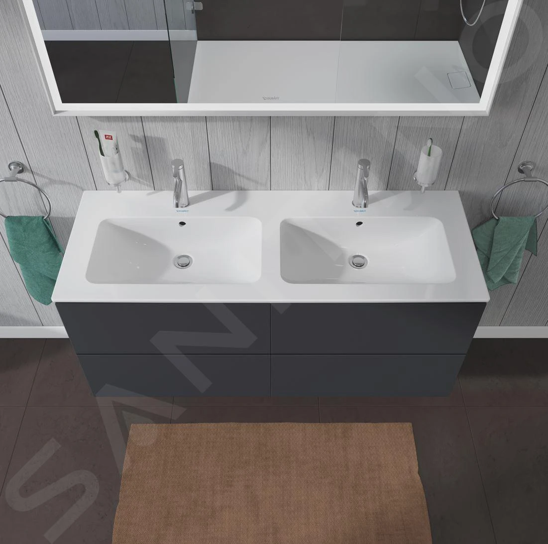 Duravit L-Cube - Wastafelonderkast 550x1290x481 Mm, 4 Laden, Grafiet Mat LC625904949 6 Duravit L-Cube - Wastafelonderkast 550x1290x481 Mm, 4 Laden, Grafiet Mat LC625904949 - Afbeelding 6