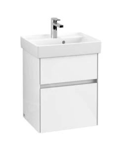 Villeroy & Boch Collaro - Wastafelonderkast, 460x546x374 Mm, 2 Lades, Glossy White C00600DH