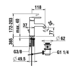 Laufen Lua - Wastafelkraan Eco+, Met Waste, Chroom H3110810041141 -Badkamer Luxe 16d88edc00fe18e8de00dd24