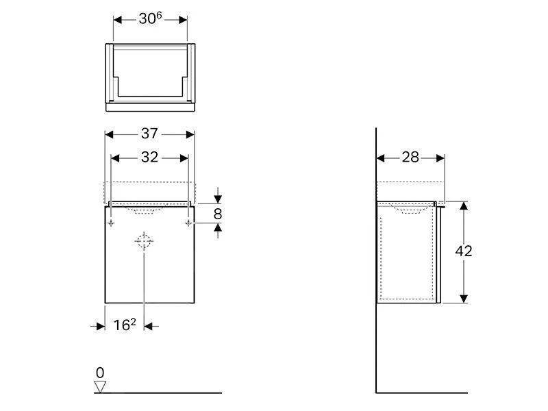 Geberit ICon - Fontein Onderkast 380 Mm, Platina Glanzend 840839000 2 Geberit ICon - Fontein Onderkast 380 Mm, Platina Glanzend 840839000 - Afbeelding 2