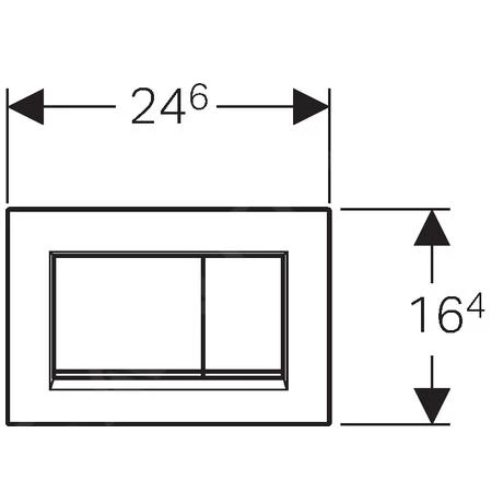 Geberit Sigma30 - Bedieningsplaat, Zwart/chroom 115.883.KM.1 2 Geberit Sigma30 - Bedieningsplaat, Zwart/chroom 115.883.KM.1 - Afbeelding 2