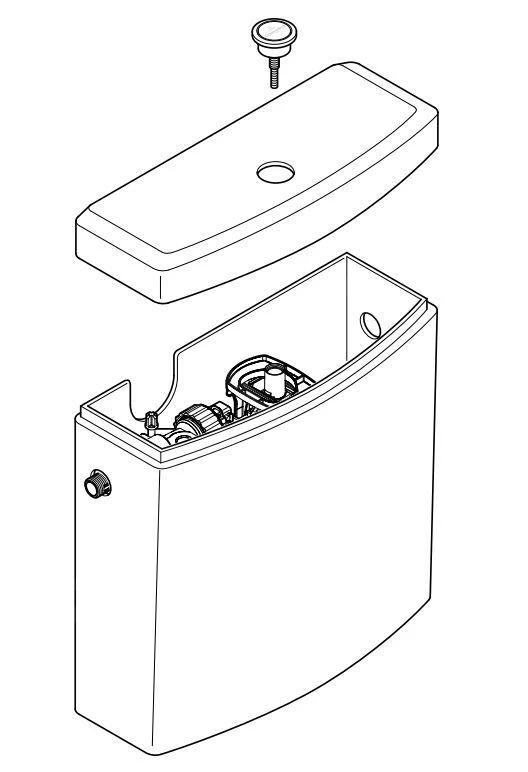 Villeroy & Boch O.novo - Stortbak Voor Staande Toiletpot, Met Zij- En Achteraansluiting, Alpine Wit 5760G101 2 Villeroy & Boch O.novo - Stortbak Voor Staande Toiletpot, Met Zij- En Achteraansluiting, Alpine Wit 5760G101 - Afbeelding 2