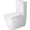 Duravit Happy D.2 - Staande Toiletpot, Vario Afvoer, Met HygieneGlaze, Alpine Wit 2134092000