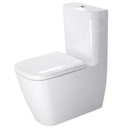 Duravit Happy D.2 - Staande Toiletpot, Vario Afvoer, Met HygieneGlaze, Alpine Wit 2134092000