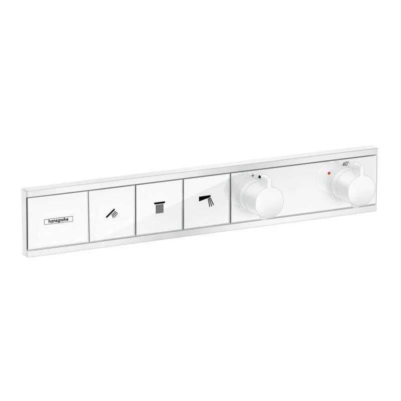 Hansgrohe RainSelect - Afbouwdeel Voor Inbouw Douchethermostaat Voor 3 Functies, Mat Wit 15381700 1 Hansgrohe RainSelect - Afbouwdeel Voor Inbouw Douchethermostaat Voor 3 Functies, Mat Wit 15381700
