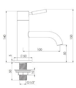 Steinberg 100 - Fonteinkraan, Geborsteld Nikkel 100 2500 BN -Badkamer Luxe 18f30f249fff2d39ed94a2a3