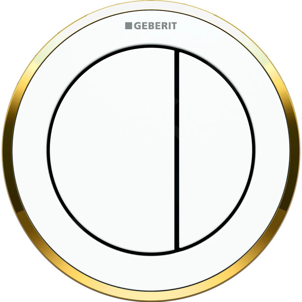 Geberit Spoelsystemen - Afstandsbediening Bedieningsplaat Type 10, Pneumatisch, Voor 2-toets Spoeling, Wit/verguld 116.055.KK.1 1 Geberit Spoelsystemen - Afstandsbediening Bedieningsplaat Type 10, Pneumatisch, Voor 2-toets Spoeling, Wit/verguld 116.055.KK.1