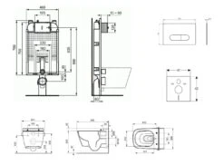Ideal Standard ProSys - Toiletset- Inbouwreservoir, Douche-WC, WC-zitting TECEone, Oleas M1 Bedieningsplaat, Rimless, SoftClose, Wit ProSys80M SP130 -Badkamer Luxe 1952df5e699b0e5c8b4c6ed4 1