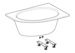 Geberit Selnova - Hoekbad 1600x1000x466 Mm, Rechts, Wit 554.275.01.1 -Badkamer Luxe 197c5955f3259c3d390e6017 1