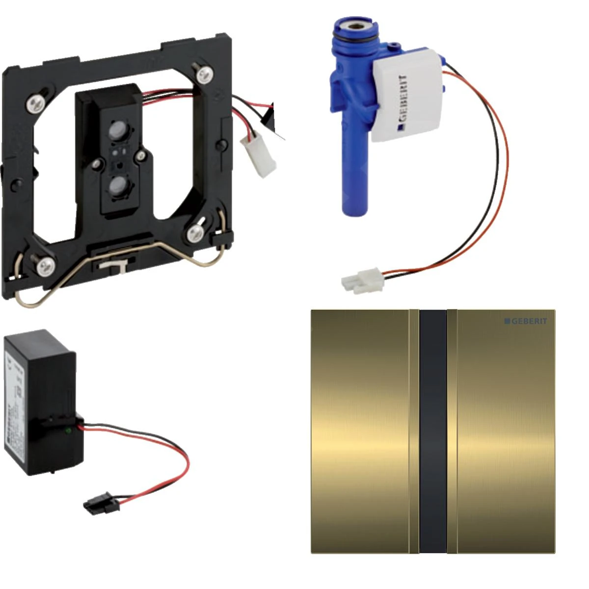 Geberit Spoelsystemen - Urinoirstuursysteem Met Elektronische Spoelactivering, Netvoeding, Bedieningsplaat Type 50, Messing 116.026.QF.1 1 Geberit Spoelsystemen - Urinoirstuursysteem Met Elektronische Spoelactivering, Netvoeding, Bedieningsplaat Type 50, Messing 116.026.QF.1