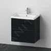 Duravit D-Neo - Wastafelonderkast Met Wastafel, 634x625x452 Mm, 2 Laden, Black Oak DE012001616