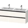 Duravit Ketho.2 - Wastafelonderkast 550x1280x480 Mm, 2 Laden, Glanzend Wit K25266022220000