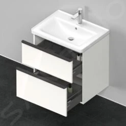 Duravit D-Neo - Wastafelonderkast 634x625x452 Mm 2 Laden, Glanzend Wit DE435402222 -Badkamer Luxe 1ab3f393ce641853170859f3