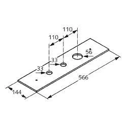 Kludi Toebehoren - Afdekplaat Voor 3-gats Badrandcombinatie, Chroom 1602405 2 Kludi Toebehoren - Afdekplaat Voor 3-gats Badrandcombinatie, Chroom 1602405 - Afbeelding 2