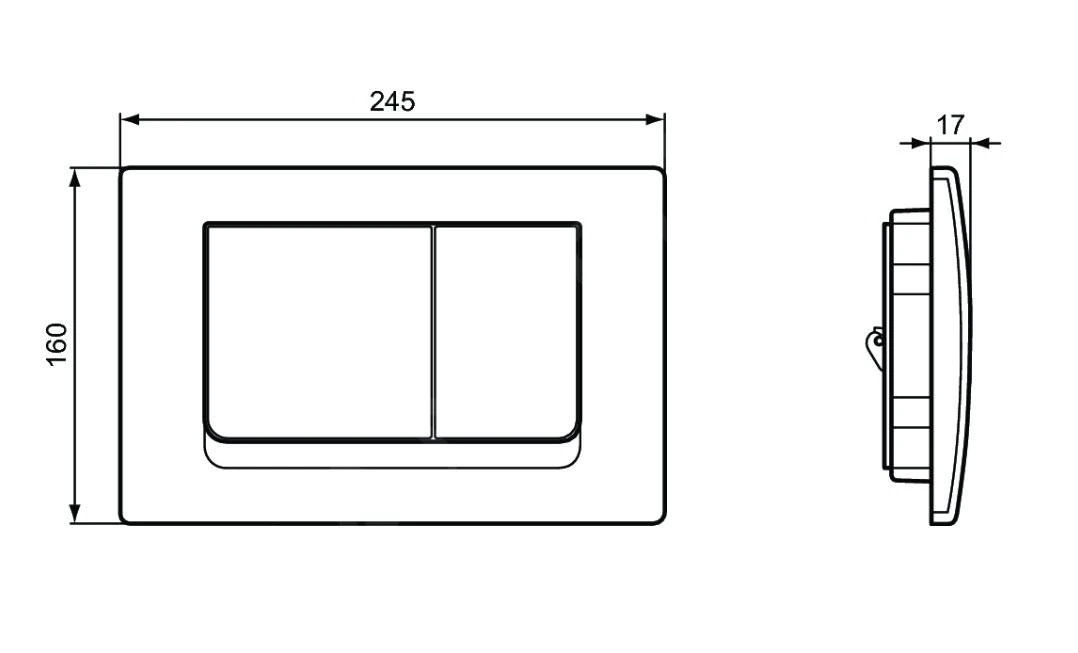 Ideal Standard Solea - Bedieningspaneel Solea M1, Wit R0108AC 2 Ideal Standard Solea - Bedieningspaneel Solea M1, Wit R0108AC - Afbeelding 2