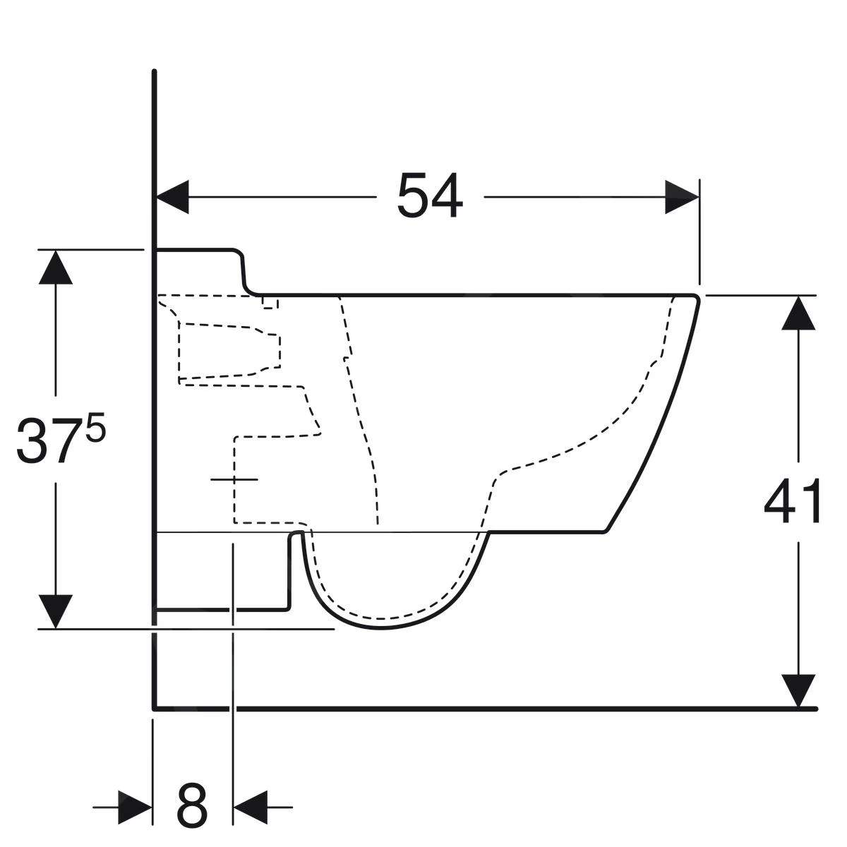 Geberit Xeno 2 - Hangend Toilet, 540x350 Mm, Rimfree, Wit 500.500.01.1 2 Geberit Xeno 2 - Hangend Toilet, 540x350 Mm, Rimfree, Wit 500.500.01.1 - Afbeelding 2