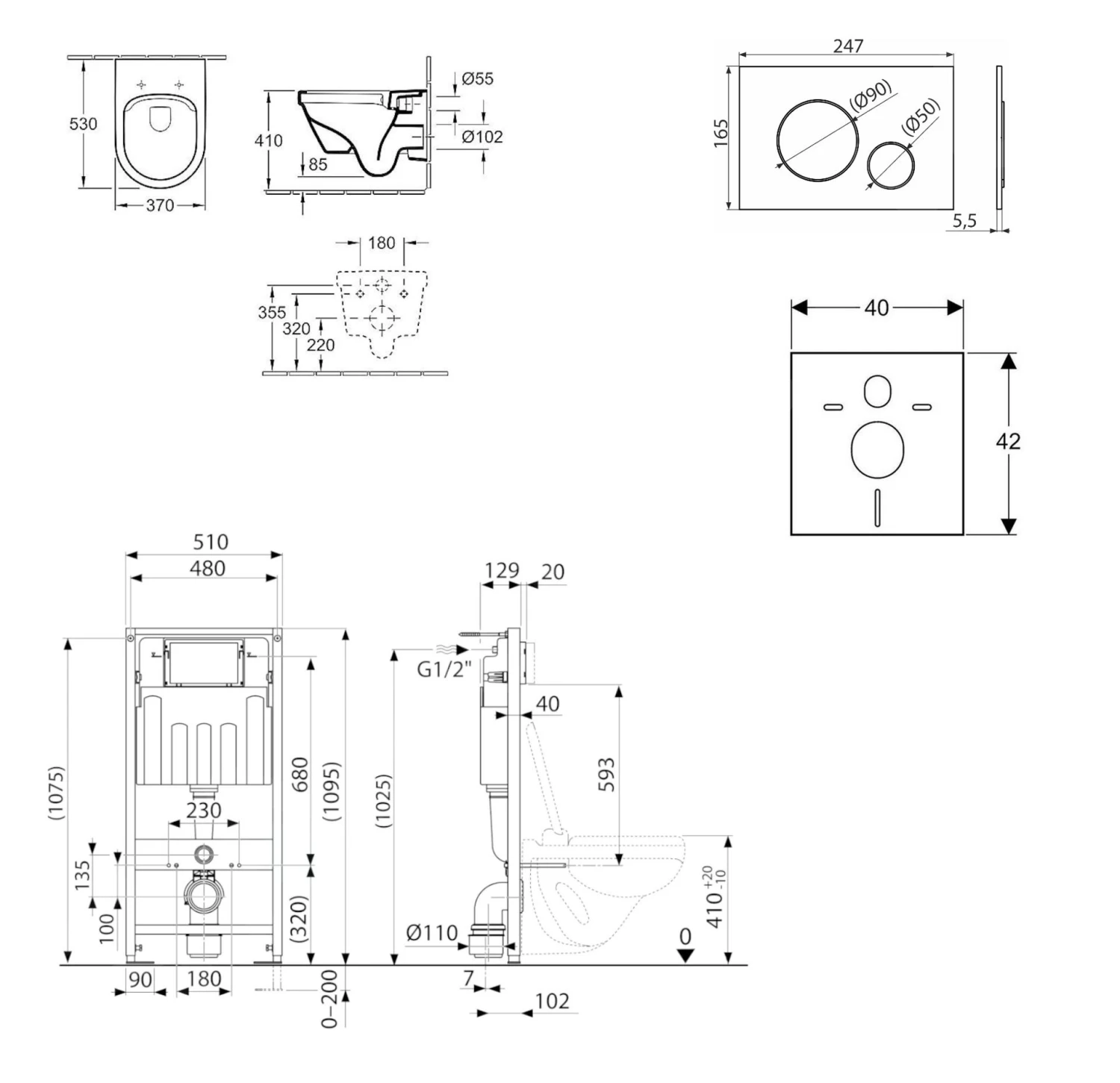 Kielle Genesis - Voorwand Montageset, Architectura Toilet En Softclose Toiletbril, Gemini II Bedieningspaneel, Mat Zwart/chroom SANI11AK5101 2 Kielle Genesis - Voorwand Montageset, Architectura Toilet En Softclose Toiletbril, Gemini II Bedieningspaneel, Mat Zwart/chroom SANI11AK5101 - Afbeelding 2