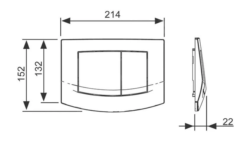 Tece TECEambia - Bedieningsplaat, Mat/glanzend Chroom 9240253 2 Tece TECEambia - Bedieningsplaat, Mat/glanzend Chroom 9240253 - Afbeelding 2