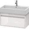 Duravit Ketho - Wastafel Onderkast 410x750x440 Mm, 1 La, Glanzend Wit KT668702222