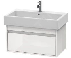 Duravit Ketho - Wastafel Onderkast 410x750x440 Mm, 1 La, Glanzend Wit KT668702222