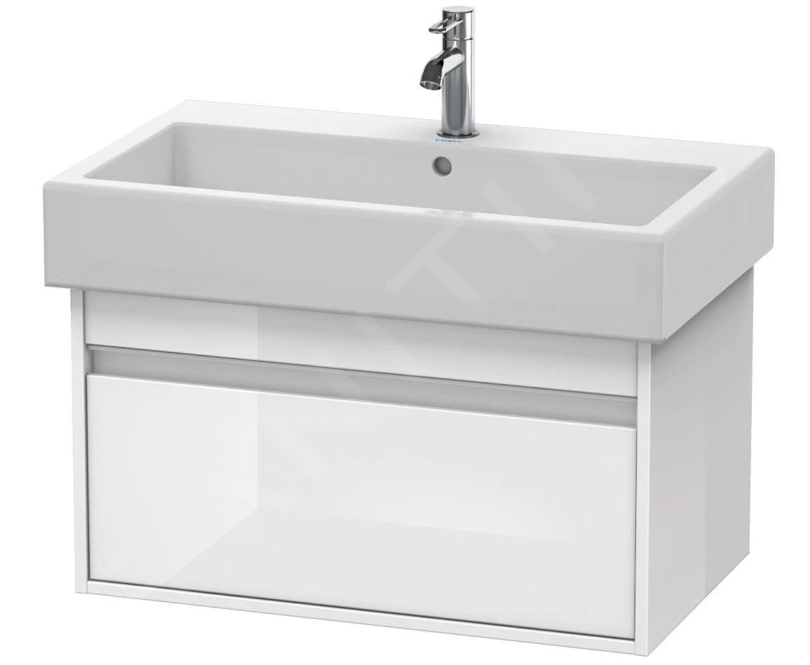 Duravit Ketho - Wastafel Onderkast 410x750x440 Mm, 1 La, Glanzend Wit KT668702222 1 Duravit Ketho - Wastafel Onderkast 410x750x440 Mm, 1 La, Glanzend Wit KT668702222