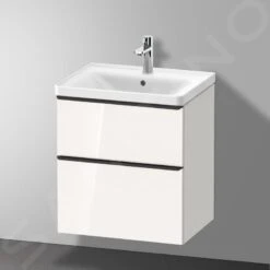 Duravit D-Neo - Wastafelonderkast 625x584x452 Mm, 2 Laden, Glanzend Wit DE4359022220000 -Badkamer Luxe 1bcfb9f24bcc379987c98aa7
