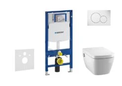 Geberit Duofix - Set Voorwandinstallatie, Toilet En Zittingen Tece One, Bedieningspaneel Sigma01, Rimless, SoftClose, Alpine Wit 111.300.00.5 NT1