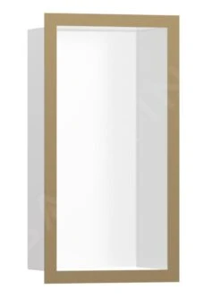 Hansgrohe XtraStoris Individual - Inbouwnis Met Designlijst, 300x150x100 Mm, Mat Wit/geborsteld Brons 56096140