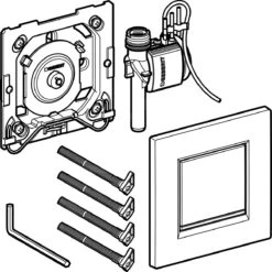 Geberit Spoelsystemen - Urinoirstuursysteem Met Pneumatische Spoelactivering, Bedieningsplaat Type 30, Glanzend Chroom/mat Chroom 116.017.KH.1 -Badkamer Luxe 1c701bdf12779da99d3125b7 1