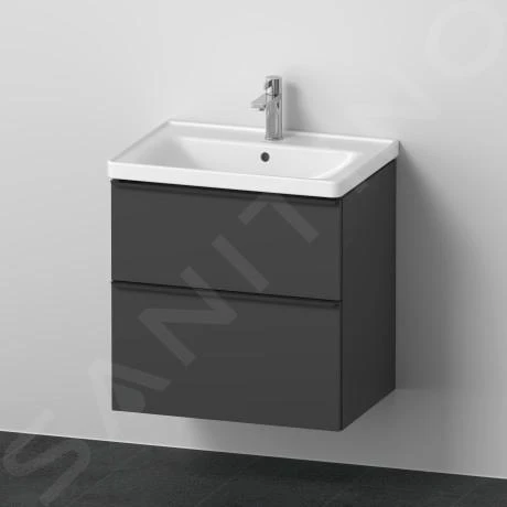 Duravit D-Neo - Wastafelonderkast Met Wastafel, 634x625x452 Mm, 2 Laden, Grafiet Mat DE012004949 1 Duravit D-Neo - Wastafelonderkast Met Wastafel, 634x625x452 Mm, 2 Laden, Grafiet Mat DE012004949
