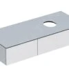 Geberit VariForm - Wastafelonderkast, 1200x510x235 Mm, Met Twee Laden En Sifon, Glanzend Wit/mat Wit 501.171.00.1