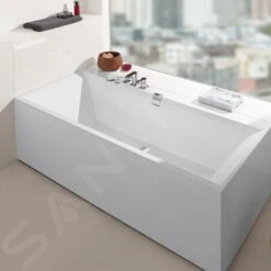 Villeroy & Boch Squaro Edge 12 - Bad Duo, 1700x750 Mm, Quaryl, Wit UBQ170SQE2DV-01 -Badkamer Luxe 1db3fadbd09859ae9d9b59b5