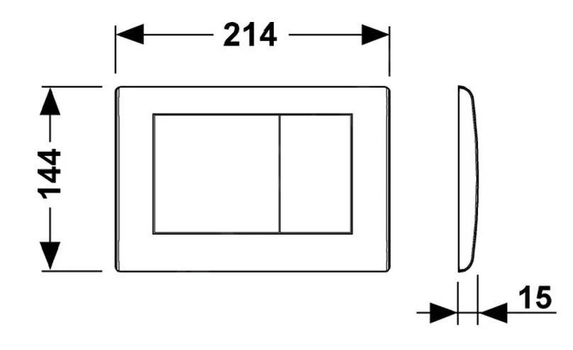 Tece TECEplanus - Bedieningsplaat, Geborsteld Roestvrij Staal 9240320 2 Tece TECEplanus - Bedieningsplaat, Geborsteld Roestvrij Staal 9240320 - Afbeelding 2