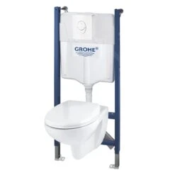 Grohe Solido - Toiletset Met Hangend Toilet + Softclose Wc Bril, Rimless, Skate Air Drukknop, Alpine Wit 39398000 -Badkamer Luxe 1e2c8f0fc1403f6354c11e7c
