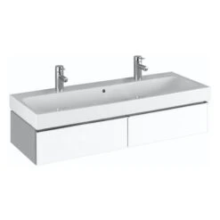 Geberit ICon - Onderkast Voor Dubbele Wastafel Met 2 Laden 1200 Mm, Mat Wit 841120000 -Badkamer Luxe 1e64a3882f93d05cebdb3edf